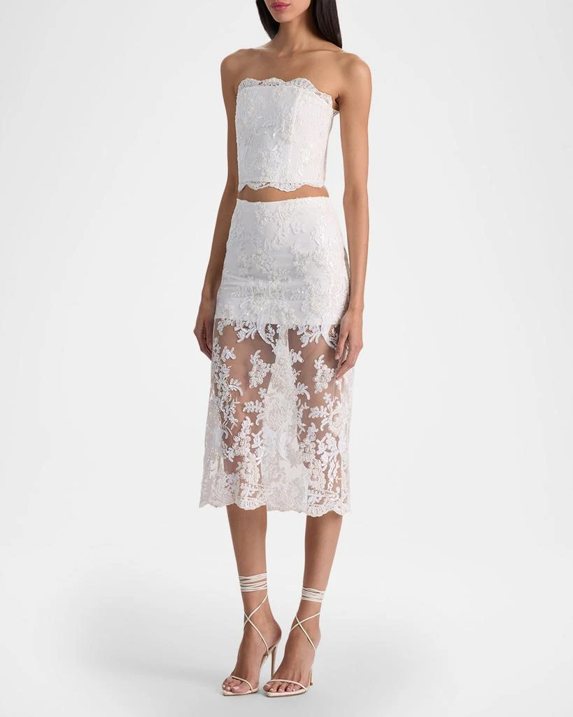 Alice + Olivia Ceresi Embellished Lace Top 5