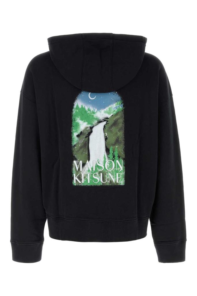 Maison Kitsune Black Cotton Sweatshirt