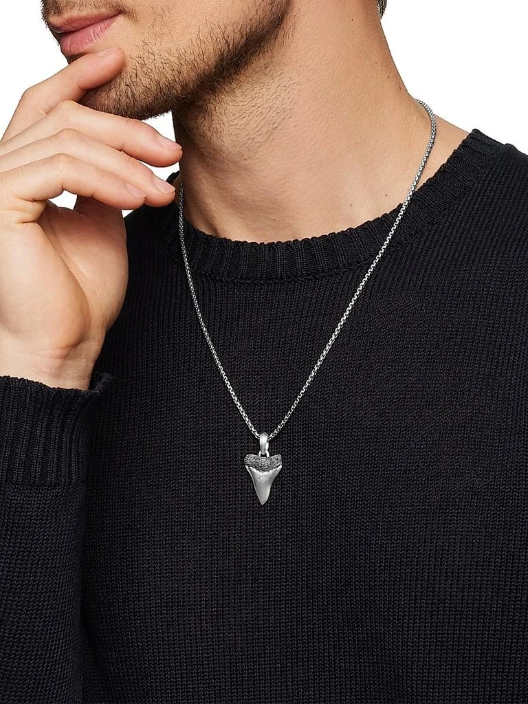 David Yurman Shark Tooth Amulet in Sterling Silver, 25.8mm 2
