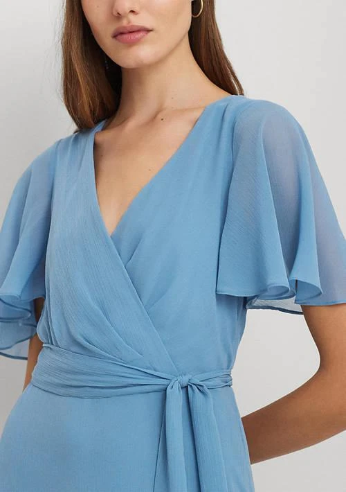Ralph Lauren Ralph Lauren Crinkle Georgette Surplice Dress 4