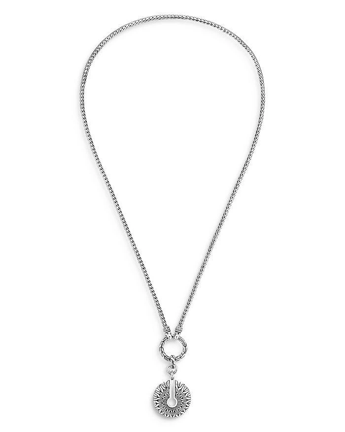 John Hardy Sterling Silver Classic Chain Disc Amulet Pendant Necklace, 18" 4