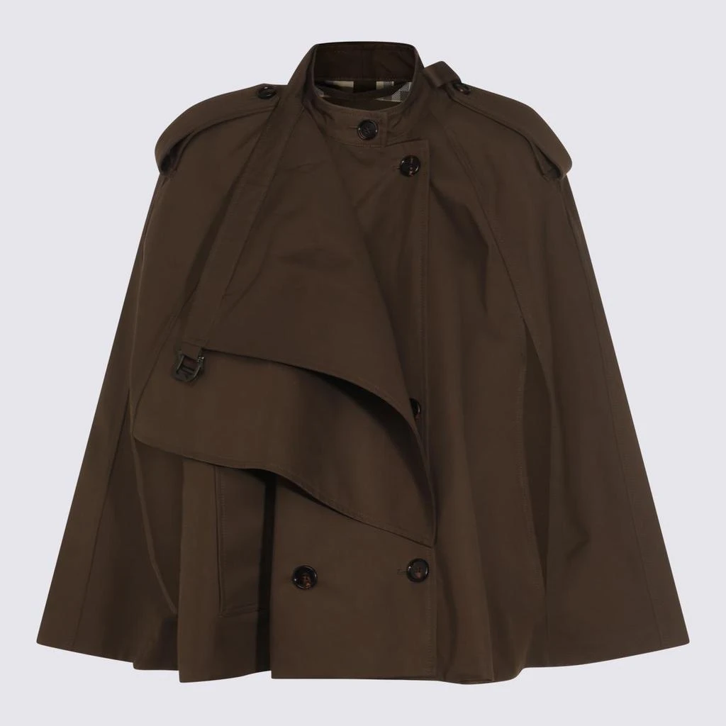 Burberry Burberry Brown Cotton Trench Coat 1