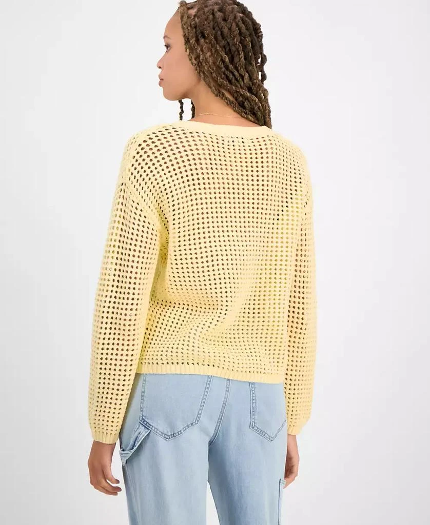 Hooked Up by IOT Juniors' Open-Stitch Sweater 2