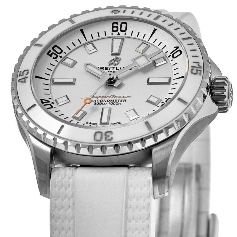 BREITLING Superocean Automatic 36 White Dial Rubber Strap Women's Watch A17377211A1S1 2