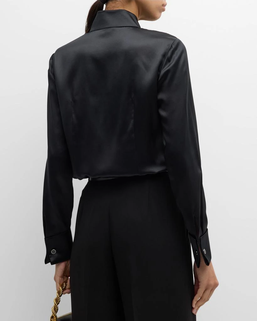 Lafayette 148 New York Button-Down Slim Silk Blouse 3