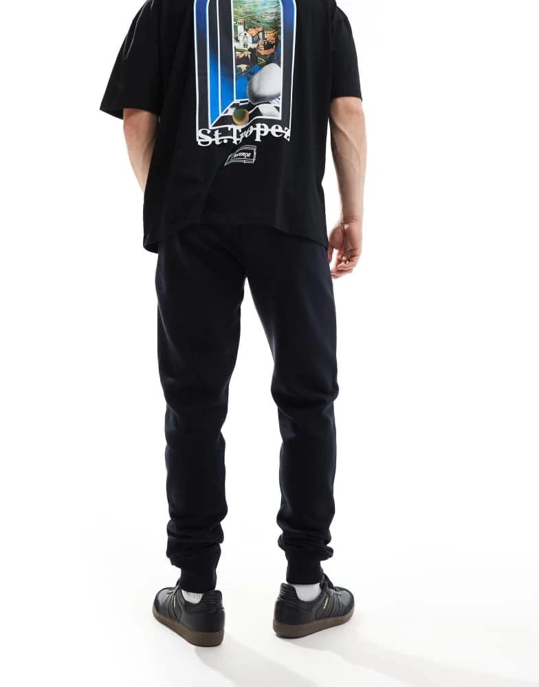 French Connection Mens French Connection slim fit joggers in navy 2