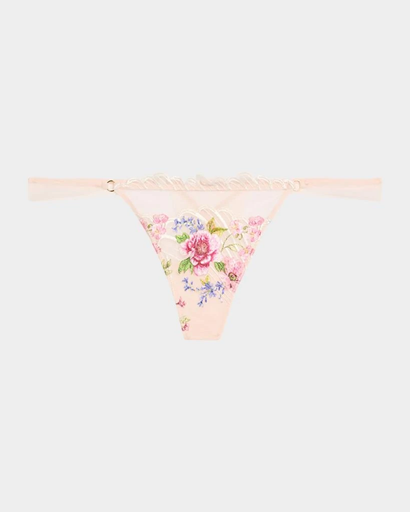 Lise Charmel Libertine en Fleurs Embroidered Tulle G-String 1