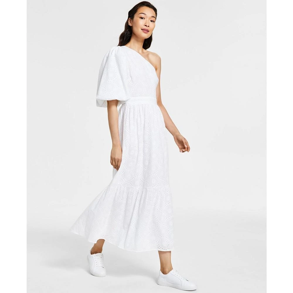 RACHEL Rachel Roy Women's Cotton Eyelet One-Shoulder Maxi Dress 3