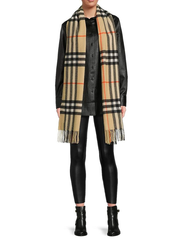 Burberry Washed Giant Check Cashmere Scarf 2