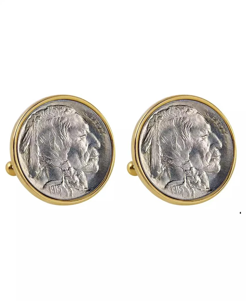 American Coin Treasures 1913 First-Year-Of-Issue Buffalo Nickel Bezel Coin Cuff Links 1