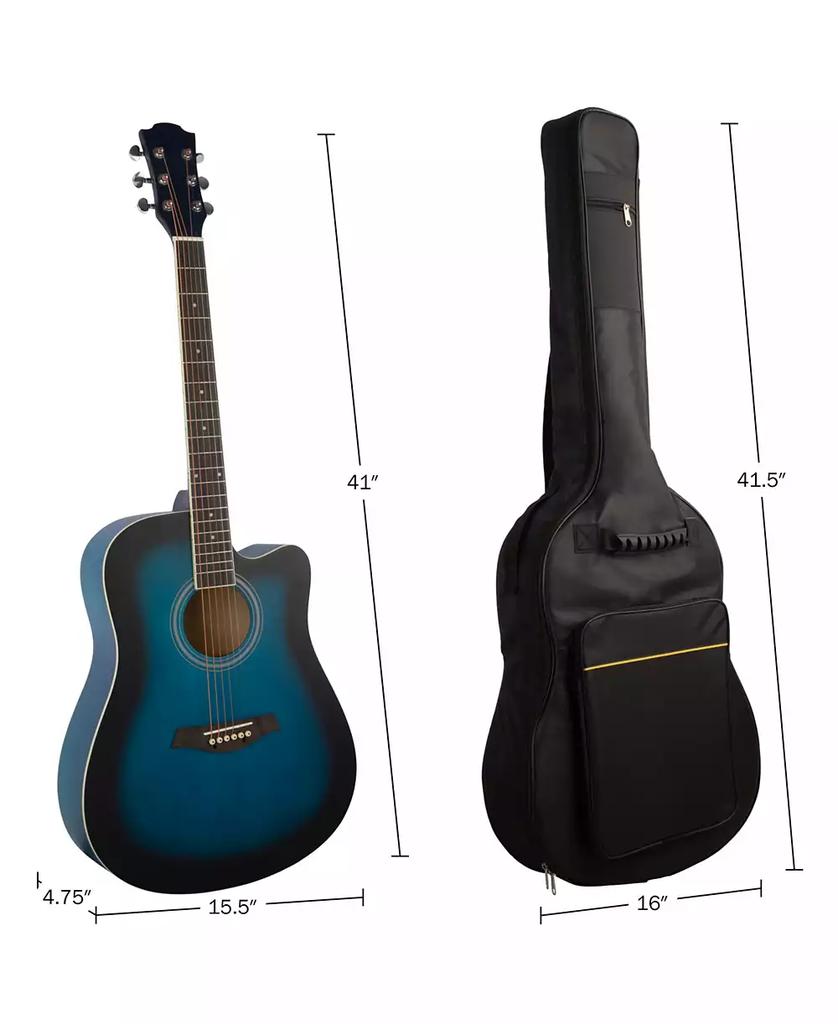 Trademark Global Hey Play 41" Acoustic Guitar Kit with Case