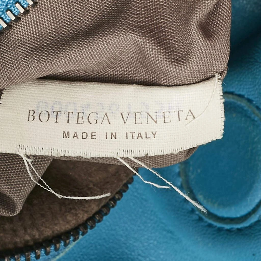 Bottega Veneta Bottega Veneta Blue Intrecciato Leather Small Campana Hobo 14