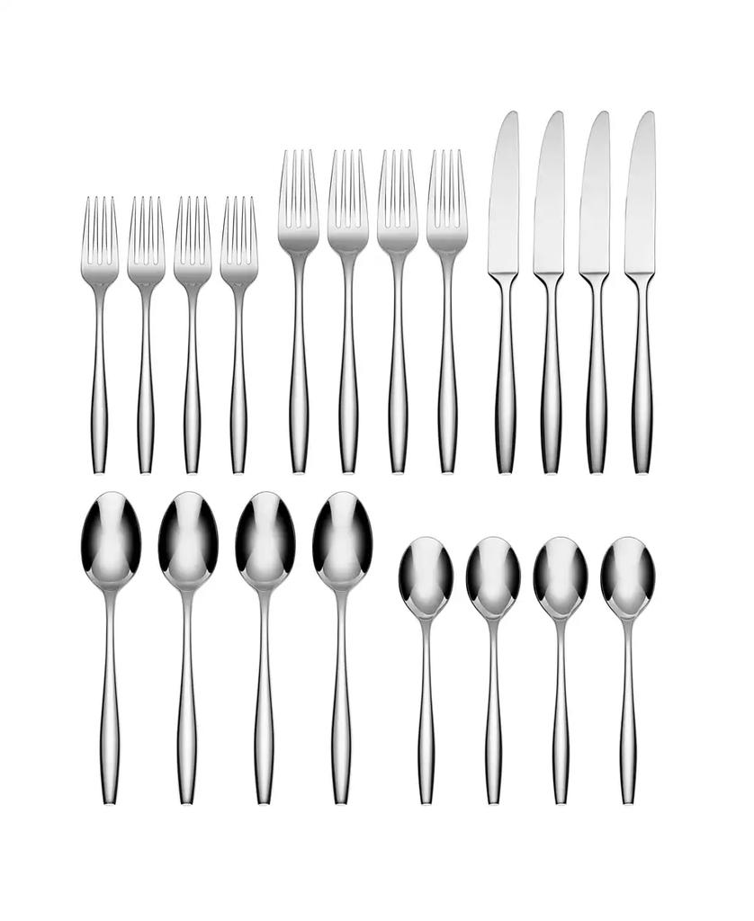 Cambridge Silversmiths Katerina Mirror 20 Piece 18/10 Stainless Steel Flatware Set, Service for 4