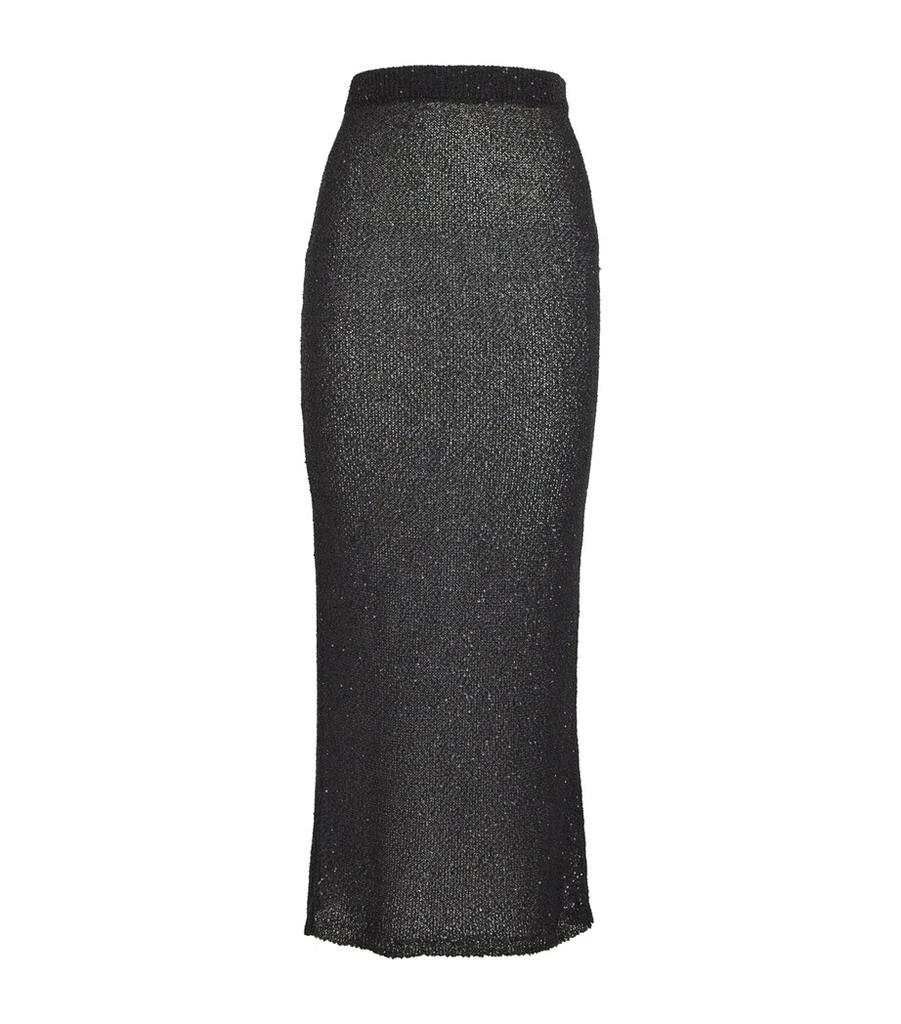 Alessandra Rich Sequinned Midi Skirt