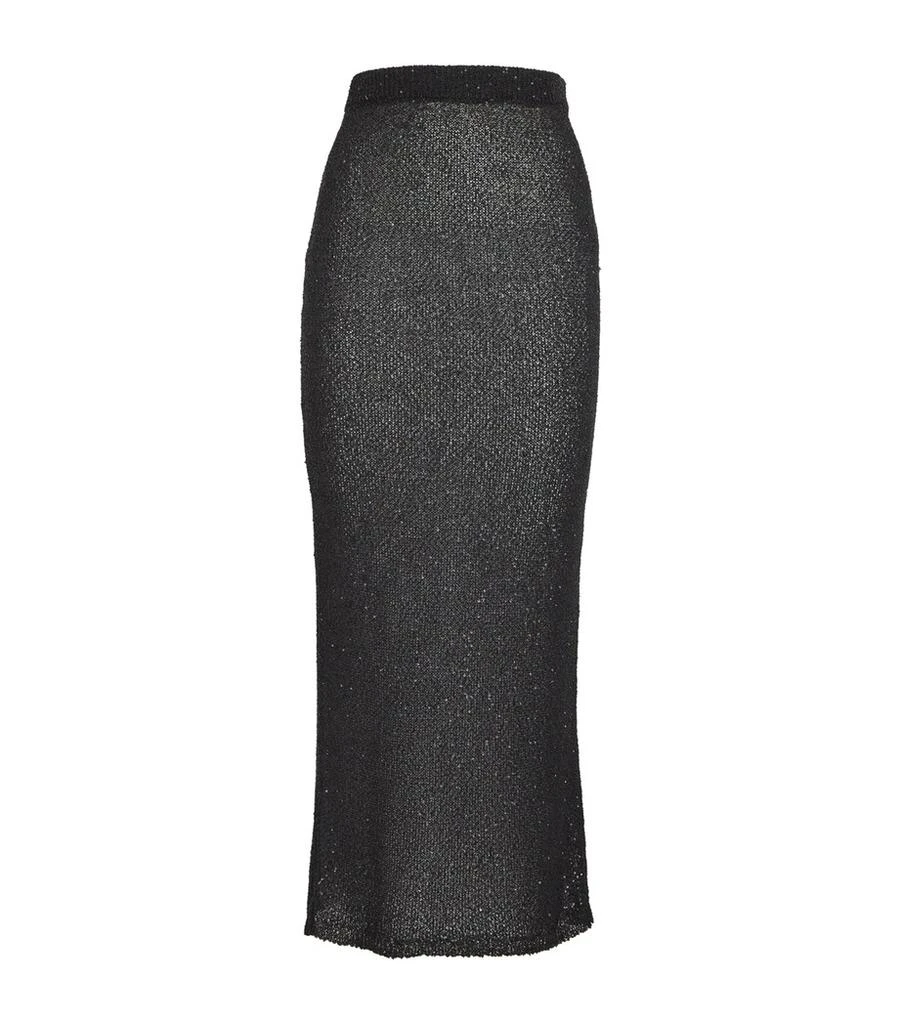 Alessandra Rich Sequinned Midi Skirt 1