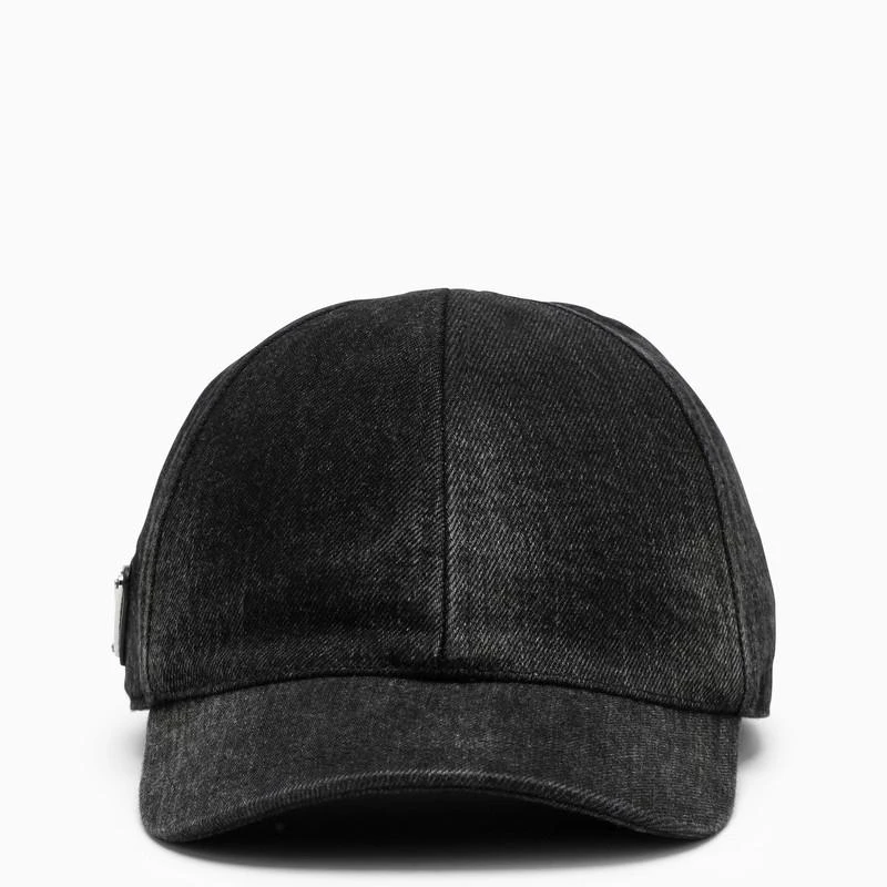 Prada Washed-out black baseball cap 2