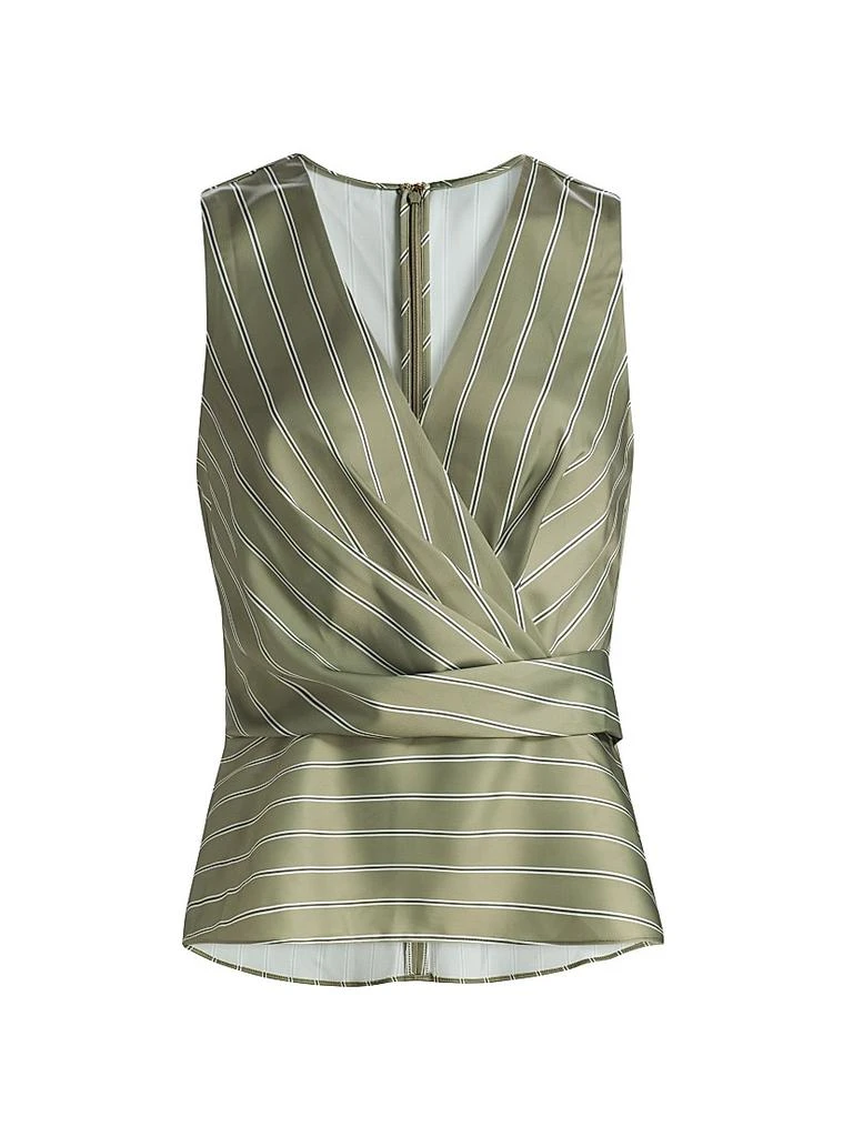 Ramy Brook Veronika Striped Draped Sleeveless Top