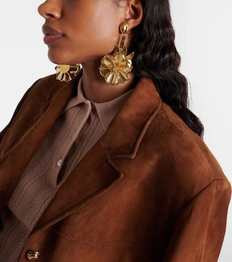 Miu Miu Floral crystal-embellished drop earrings 3