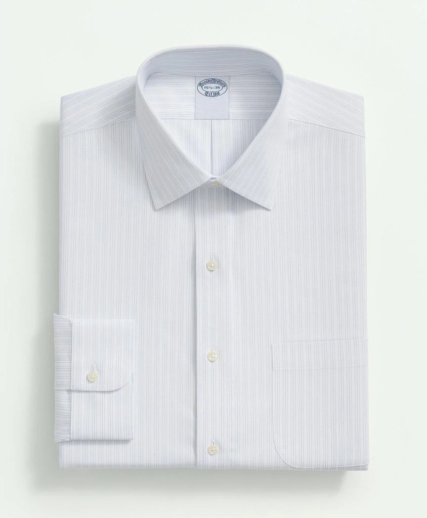Brooks Brothers Stretch Supima® Cotton Non-Iron Royal Oxford Ainsley Collar, Outline Stripe Dress Shirt 3
