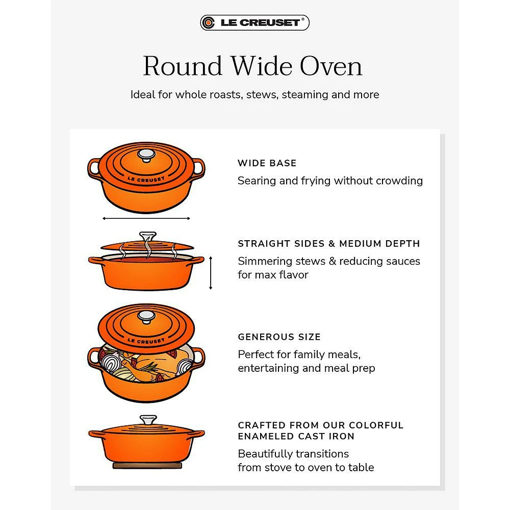 Le Creuset 6.75 Qt Round Wide Dutch Oven 4