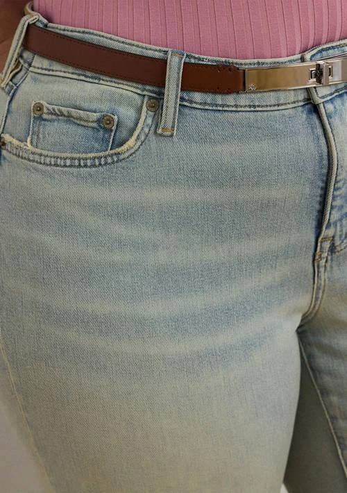 Ralph Lauren Ralph Lauren Plus Size Mid Rise Straight Ankle Jeans 4