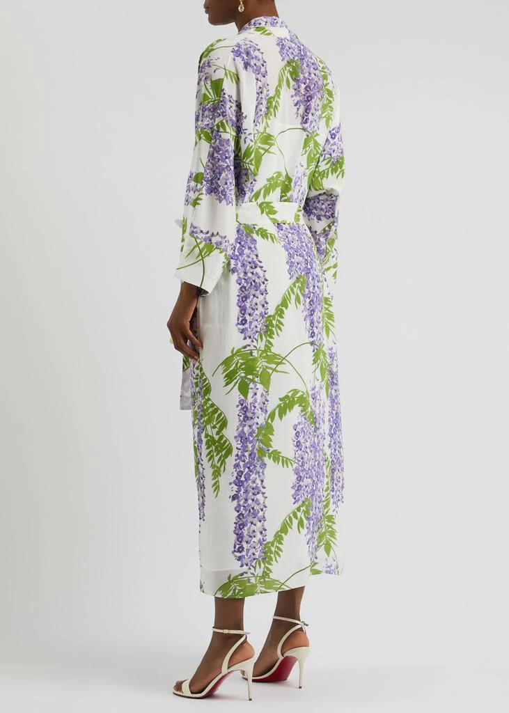 Bernadette Peignoir printed silk wrap dress 3