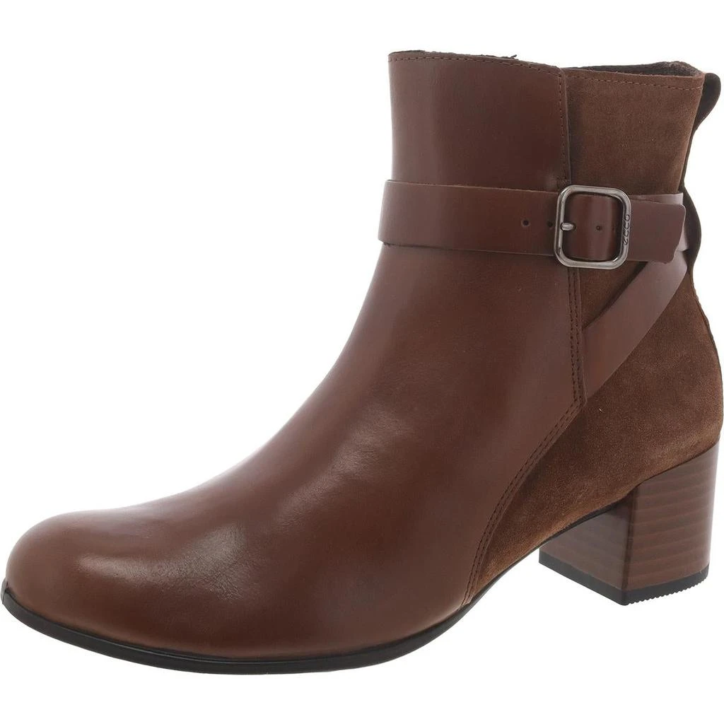 ECCO Womens Leather Textured Ankle Boots 4