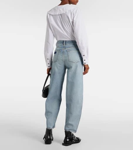 Ganni High-rise barrel-leg jeans 3