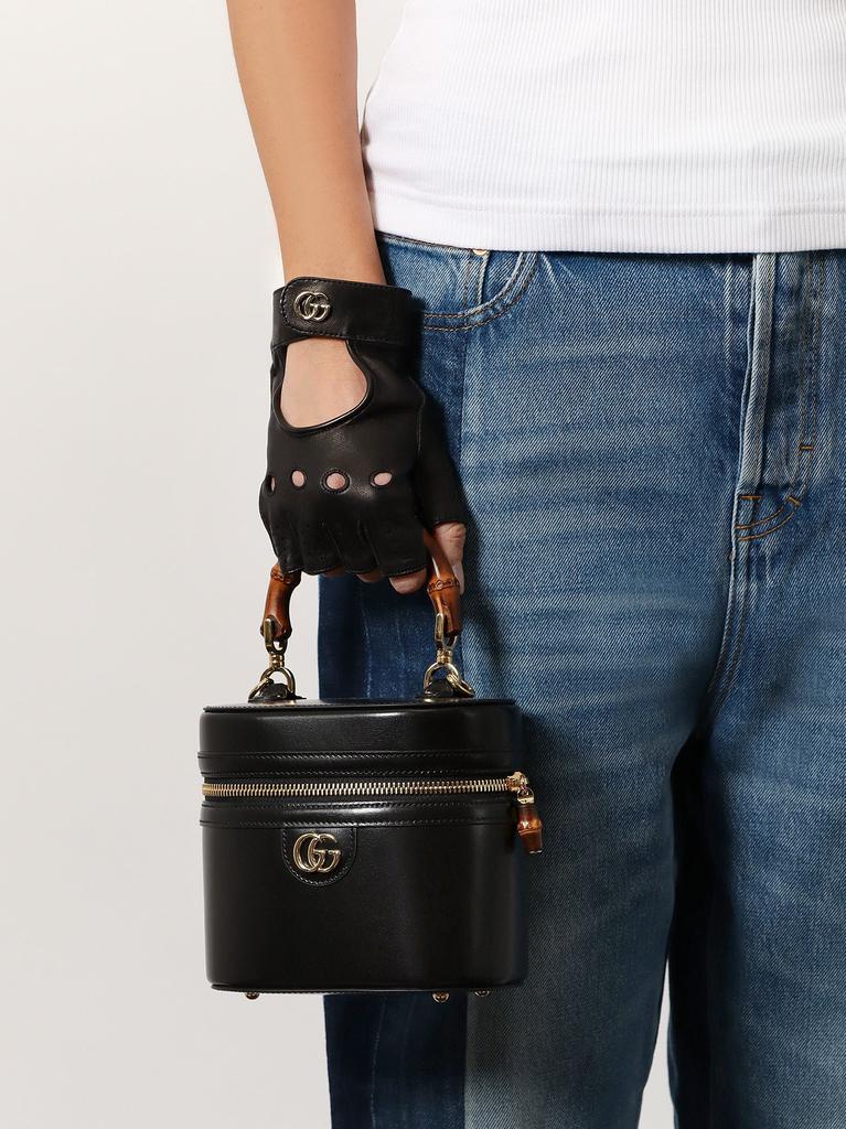 Gucci Fingerless leather gloves