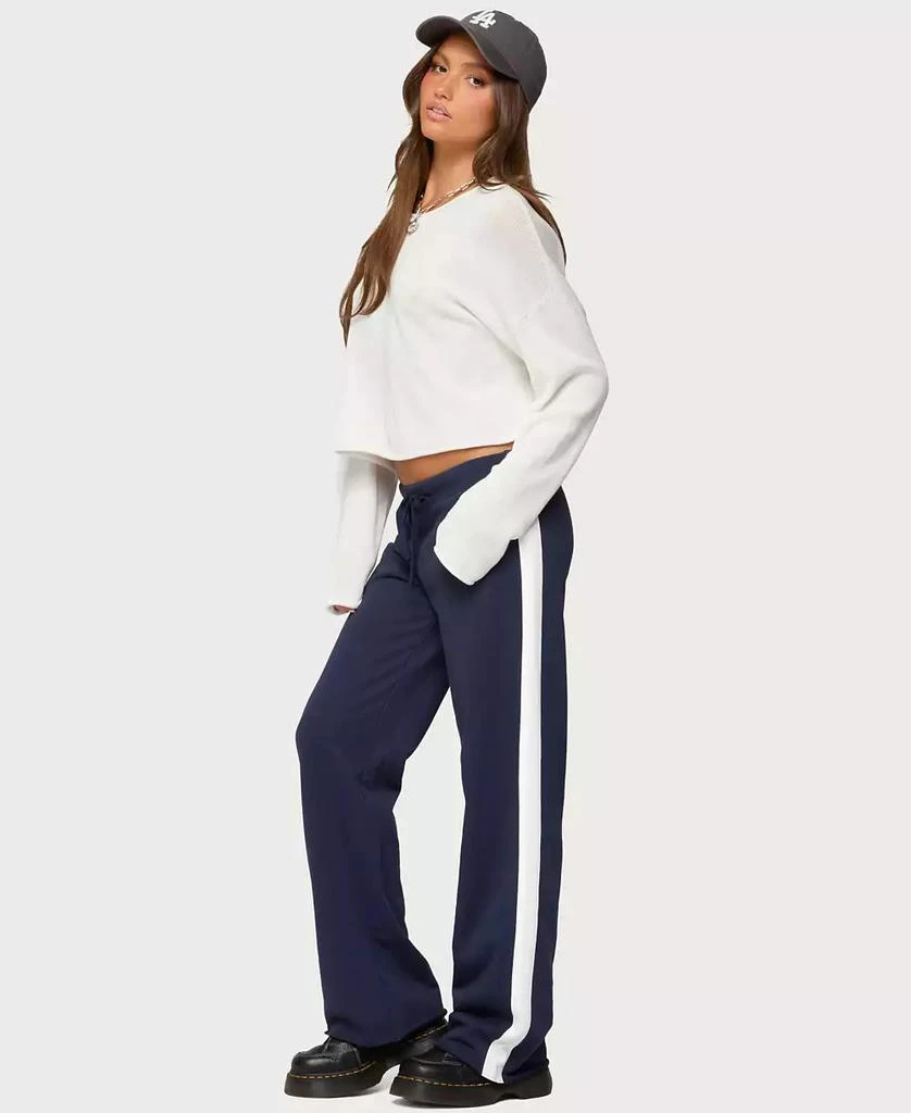 Edikted Womens Baker Contrast Striped Sweatpants 4
