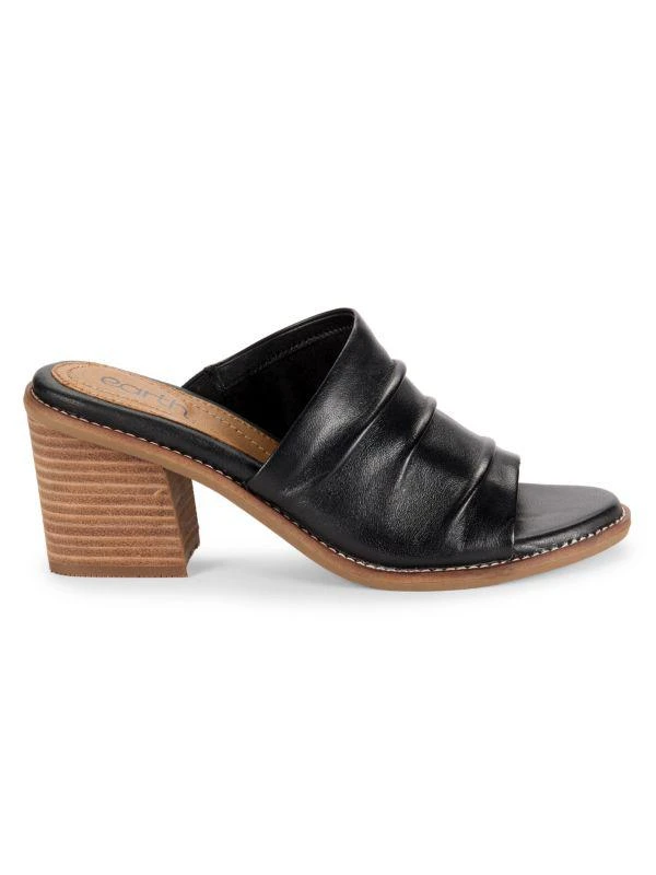 Earth Etadara Stacked Heel Leather Sandals 1