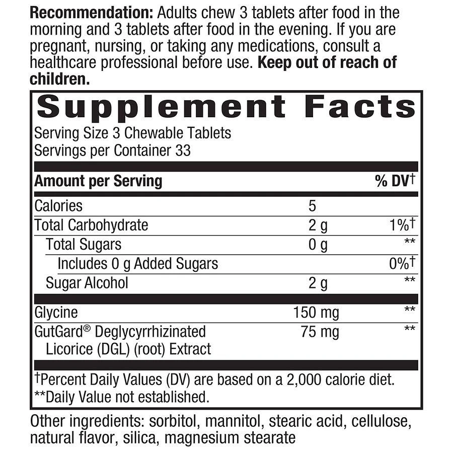 Nature's Way DGL Chewable Tablets 4