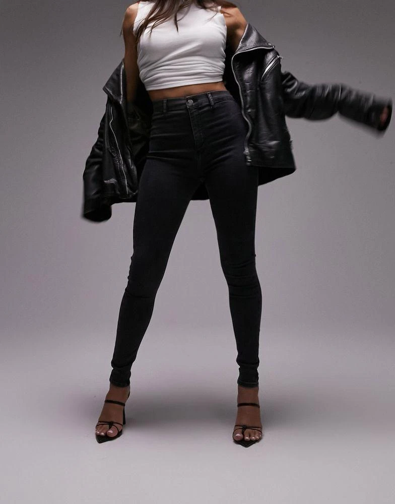 Topshop Hourglass Topshop Hourglass Joni high rise super skinny jean in washed black 3