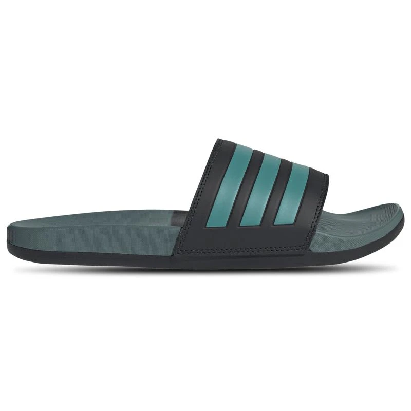 Adidas Adilette Slide Sandals- Legend Ink Bright Cyan adidas Adilette Comfort Slides - Black | Free Shipping with  main image 4