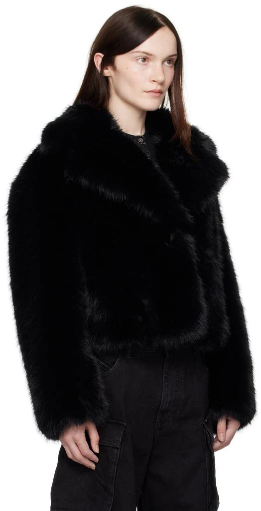 STAND STUDIO Black Samara Faux-Fur Jacket 2