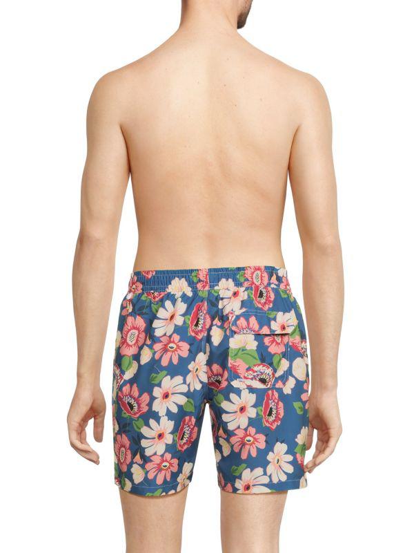Slate & Stone Cabo Floral Flat Front Swim Shorts