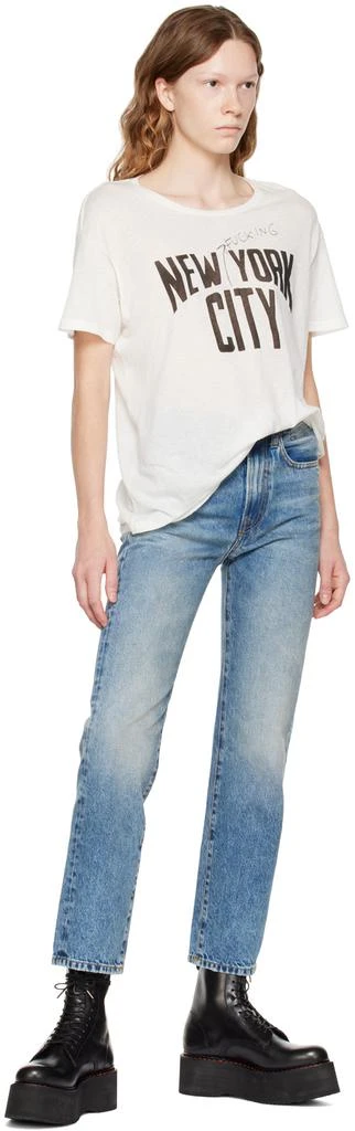 R13 Blue Courtney Slim Jeans 4