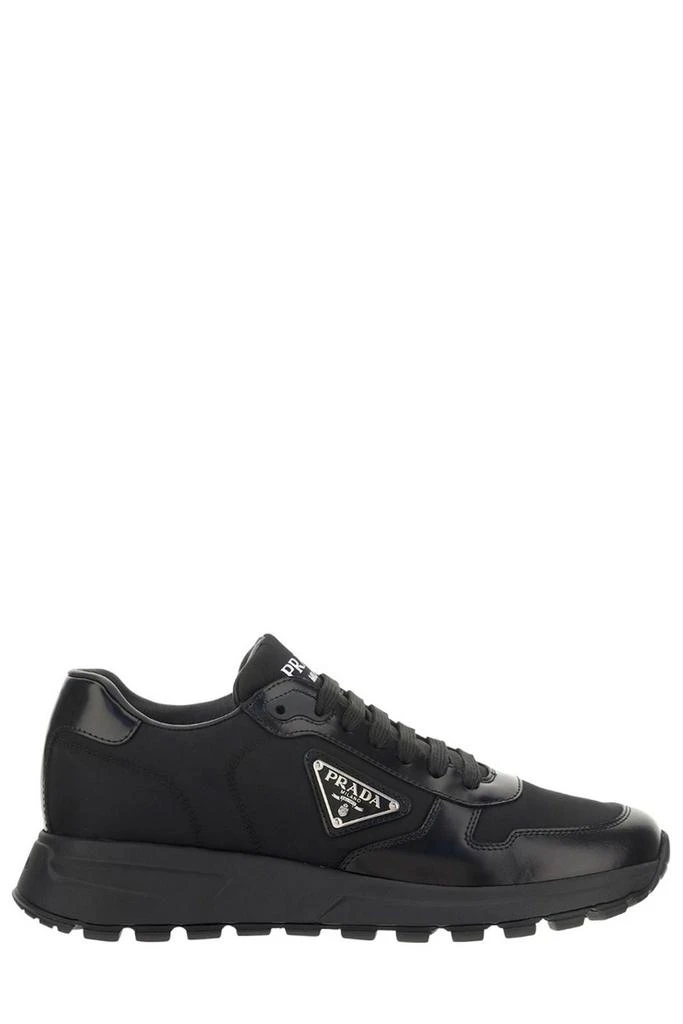 Prada Prada Logo Plaque Lace-Up Sneakers 1