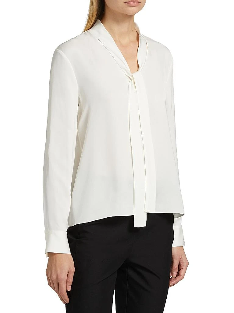 Theory Silk Tie-Neck Blouse 4