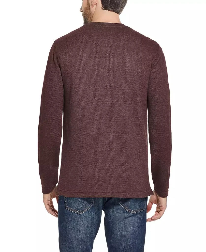 Weatherproof Vintage Men's Long Sleeved Waffle Henley T-shirt 4