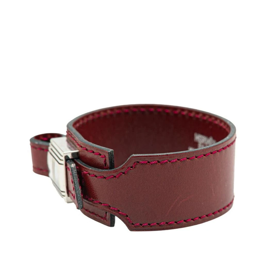 Hermes Color Wine Box Calf Leather Bangle (Pre-Owned) 2