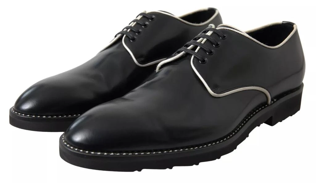 Dolce & Gabbana Dolce & Gabbana Black White Leather Formal Dress Shoes 2