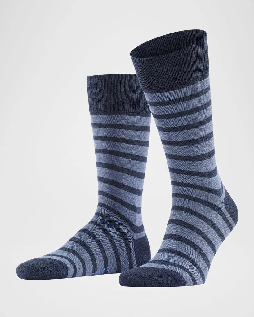 FALKE Men's Happy Box 5-Pack Crew Sock Bundle 3