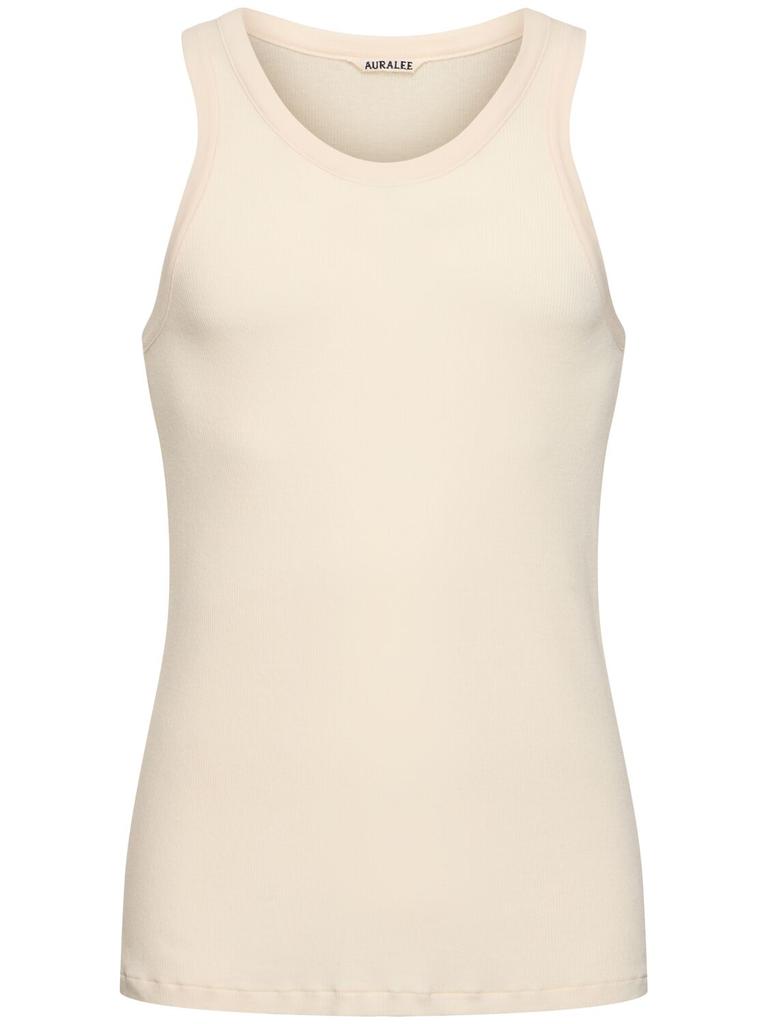 AURALEE Organic Cotton Rib Tank Top