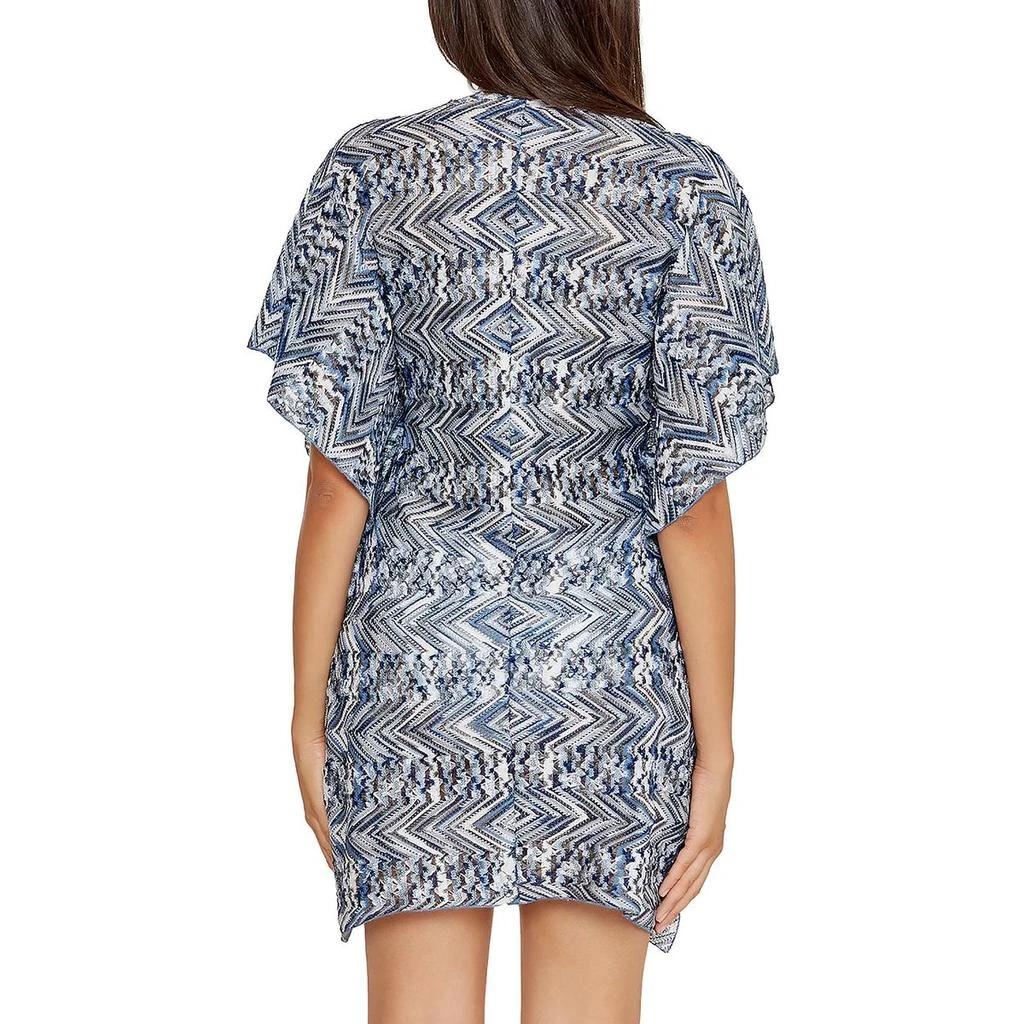 Becca Womens Metallic Knit Tunic Top 2