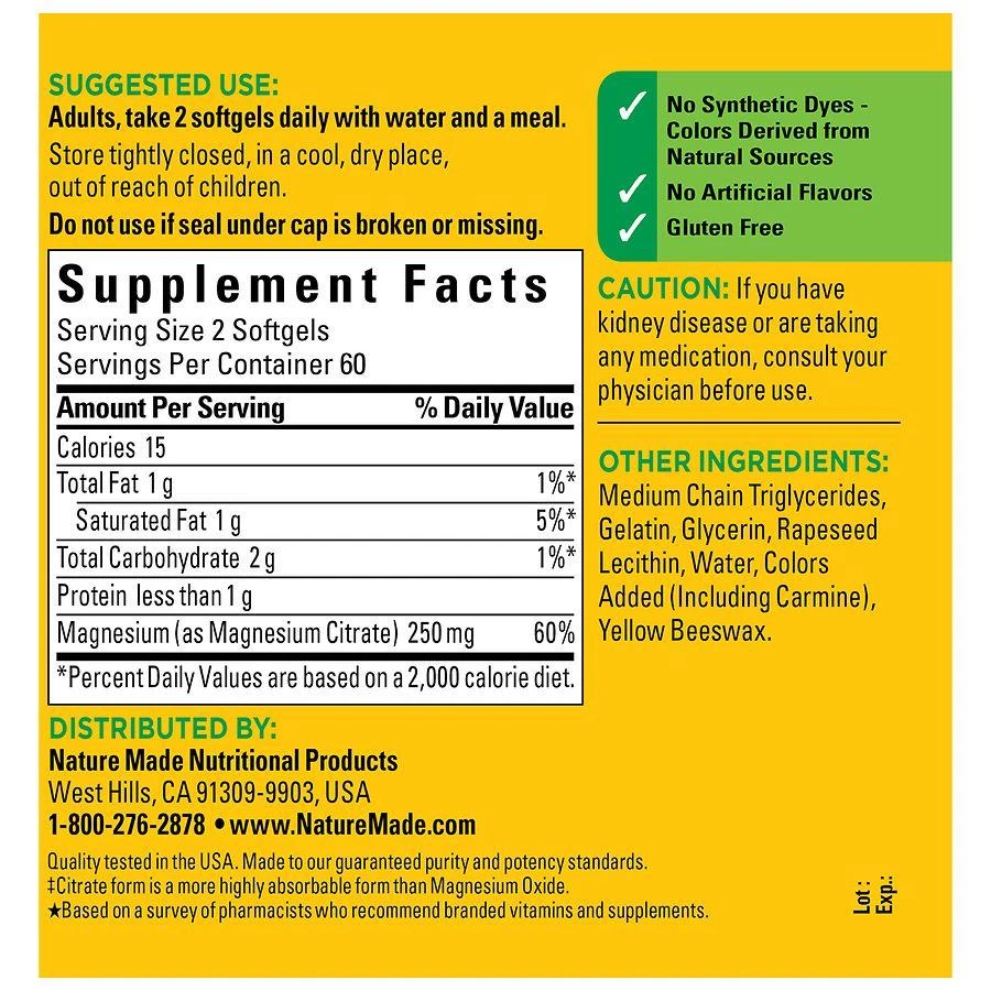 Nature Made Magnesium Citrate 250 mg Softgels 4