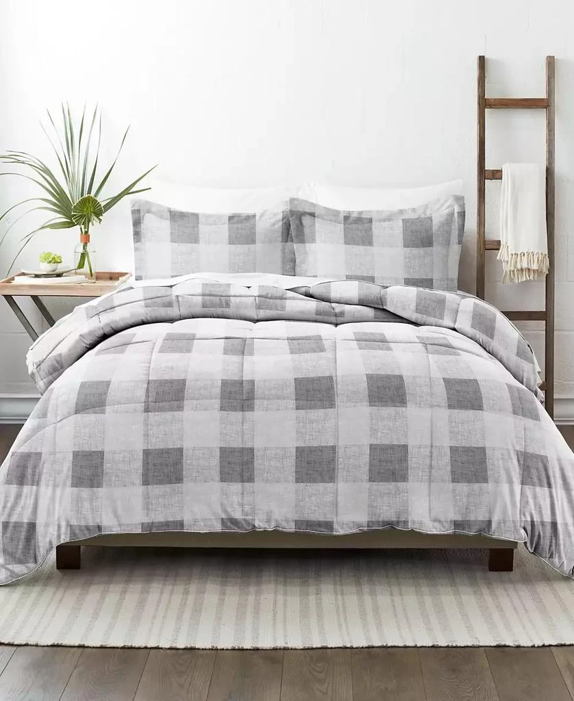 IENJOY HOME Ultra Soft Gingham 3-Pc. Comforter Set 2