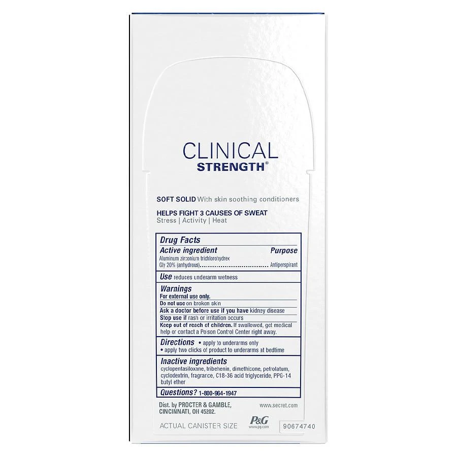 Secret Clinical Strength Soft Solid Antiperspirant and Deodorant for Women Light & Fresh 4