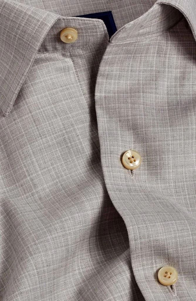 David Donahue Twill Check Cotton Sport Shirt 3