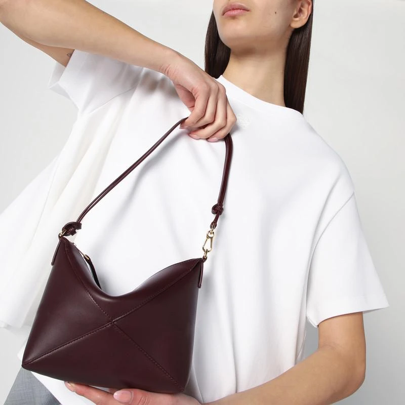 Loewe Puzzle Fold clutch bag Dark Burgundy 2